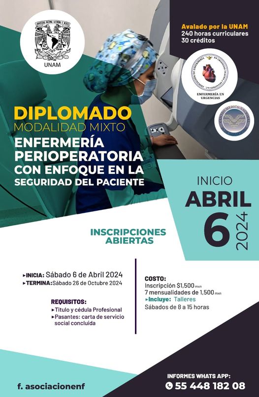 Diplomado Enfermería Perioperatoria con Enfoque en la Seguridad del Paciente 2024
