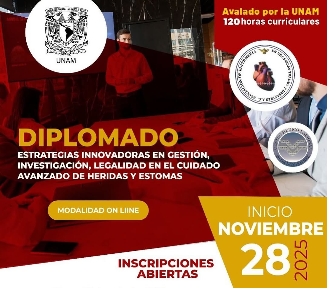 Diplomado Estrategias innovadoras en gestión, investigación, legalidad en el cuidado avanzado de heridas y estomas 2025